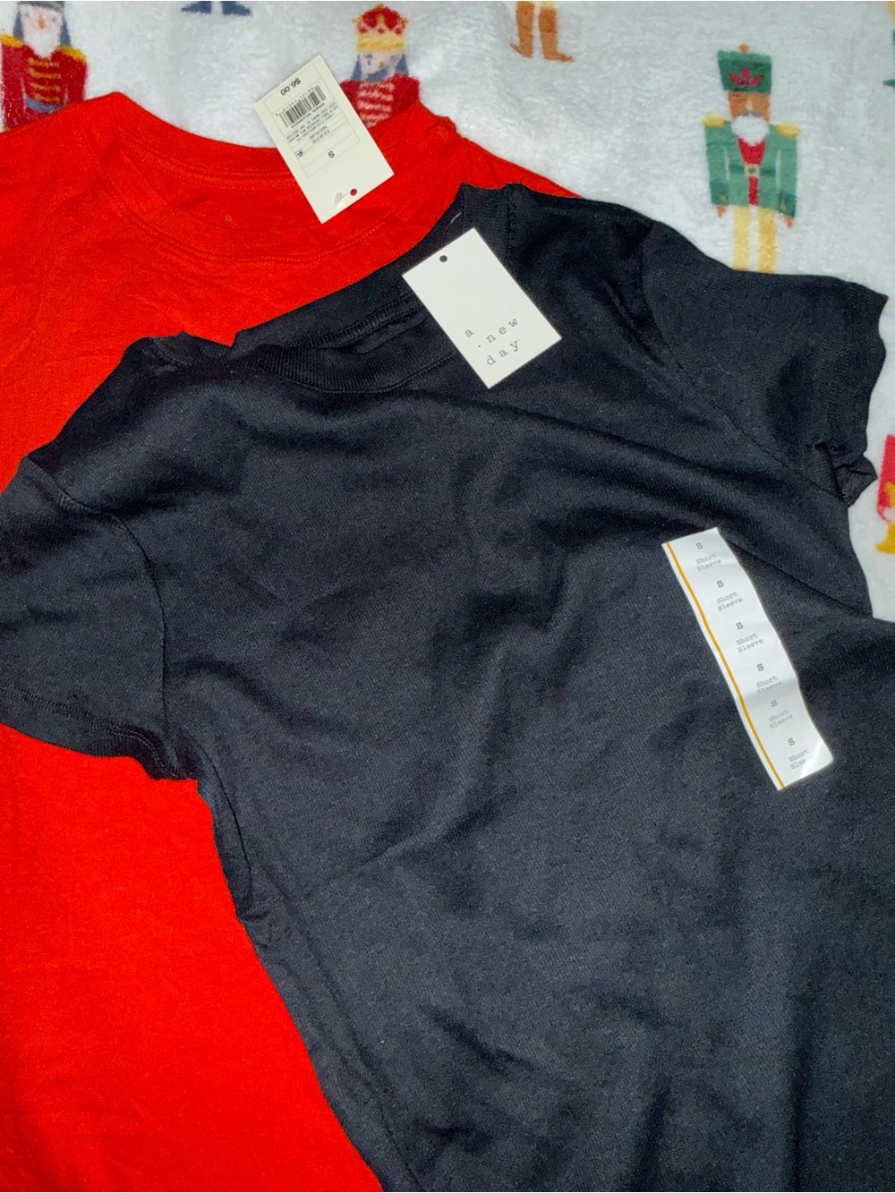 a new day women’s  Short-Sleeve Tees in Black and Red